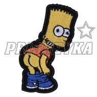 Барт Симпсон шеврон контур вышивка